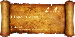 Lippe Alajos névjegykártya